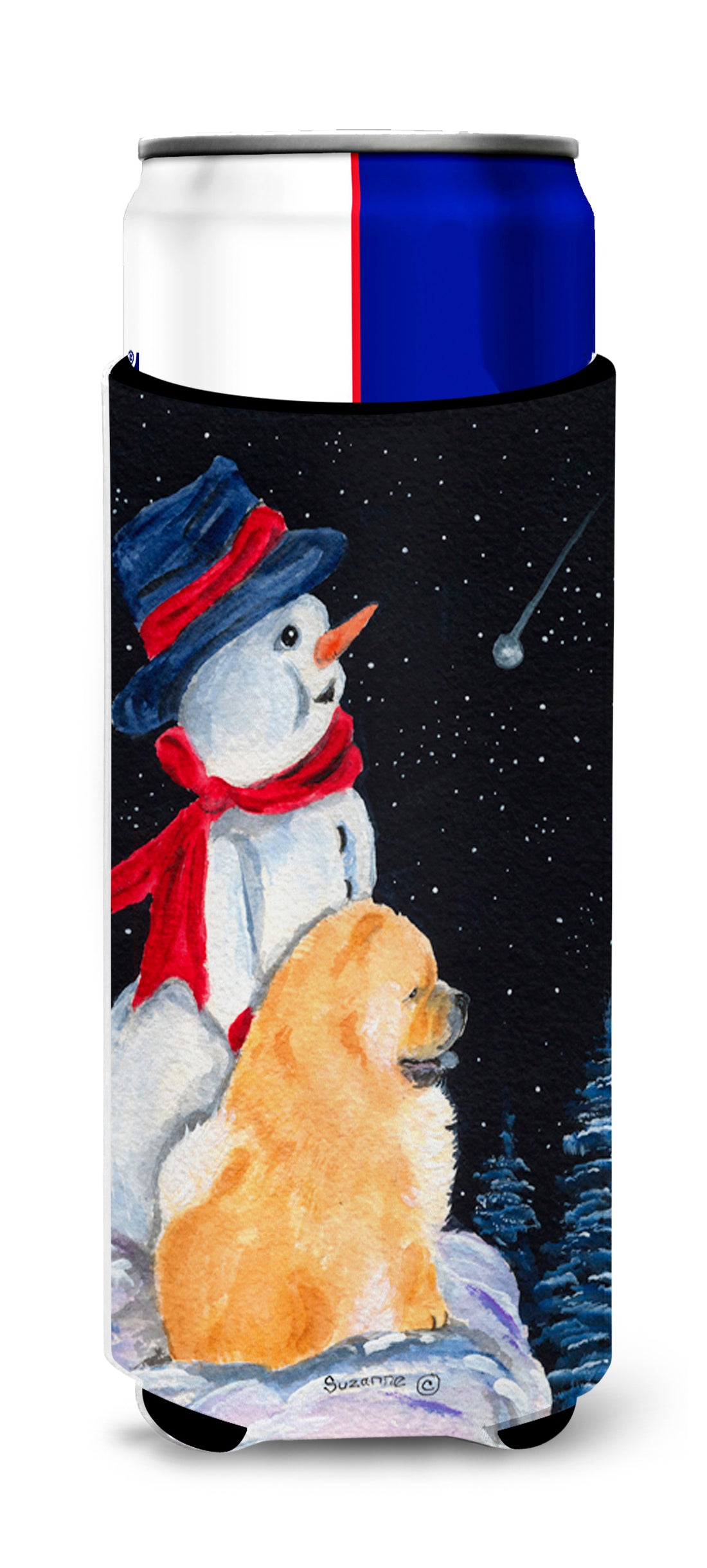 Snowman with Chow Chow Ultra Beverage Insulators for slim cans SS8554MUK