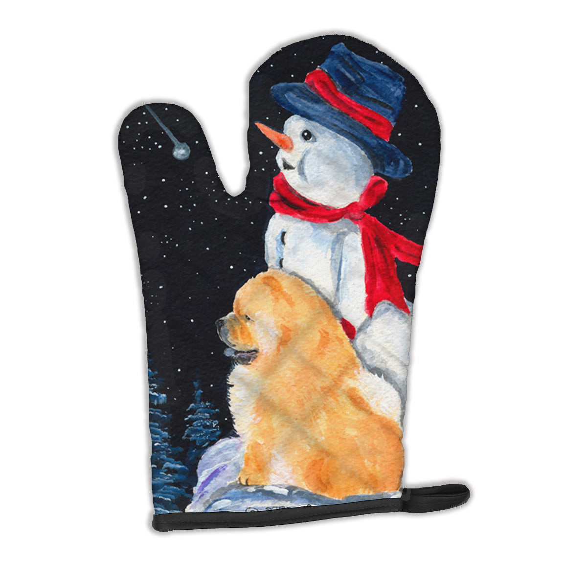 Snowman with Chow Chow Oven Mitt SS8554OVMT  the-store.com.
