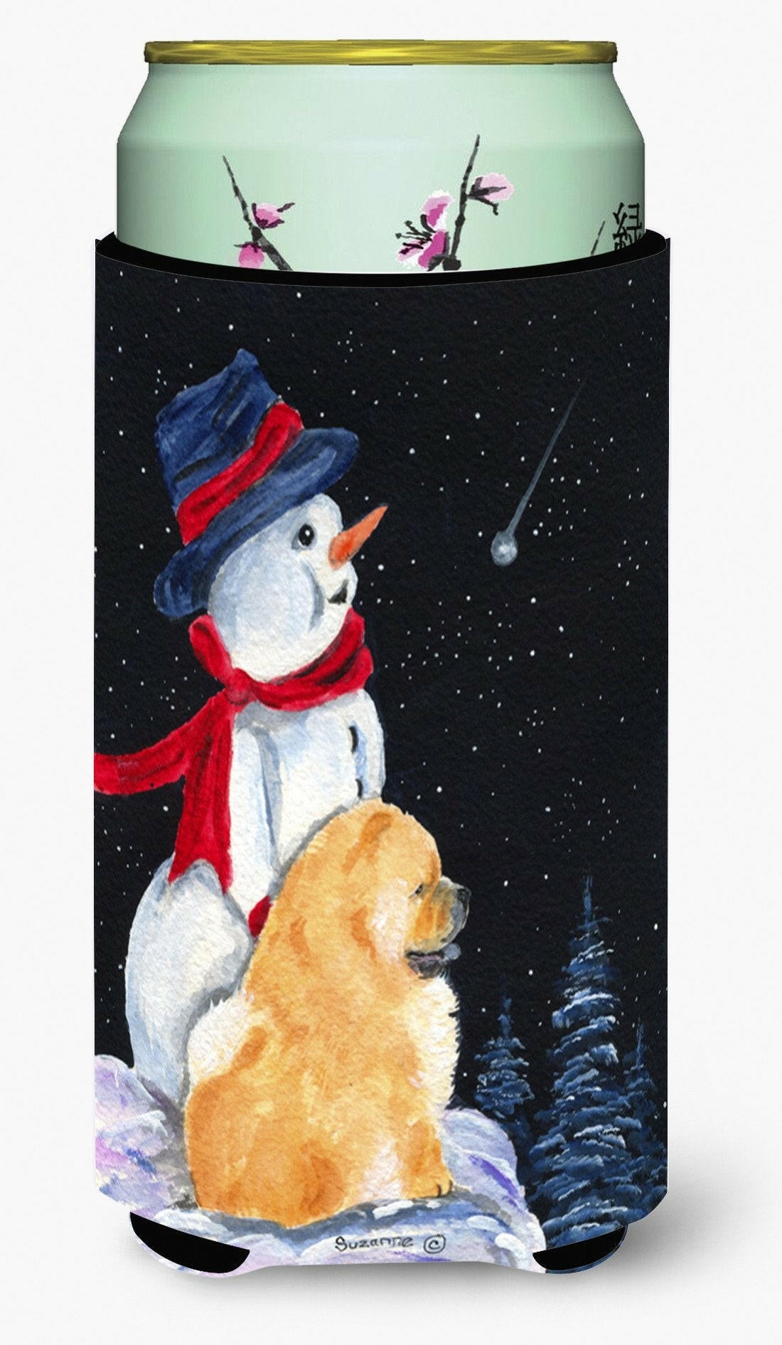 Snowman with Chow Chow  Tall Boy Beverage Insulator Beverage Insulator Hugger by Caroline&#39;s Treasures