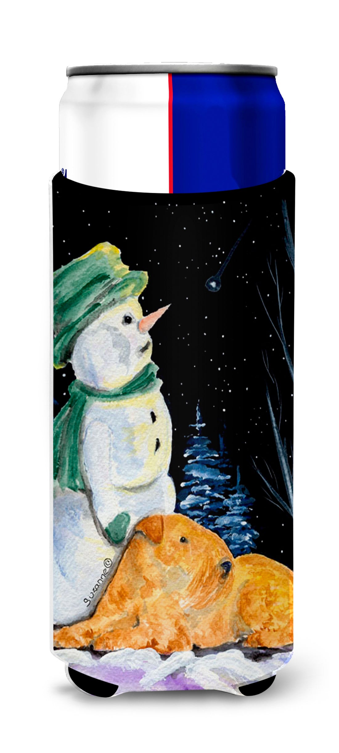 Snowman with Lakeland Terrier Ultra Beverage Insulators for slim cans SS8555MUK