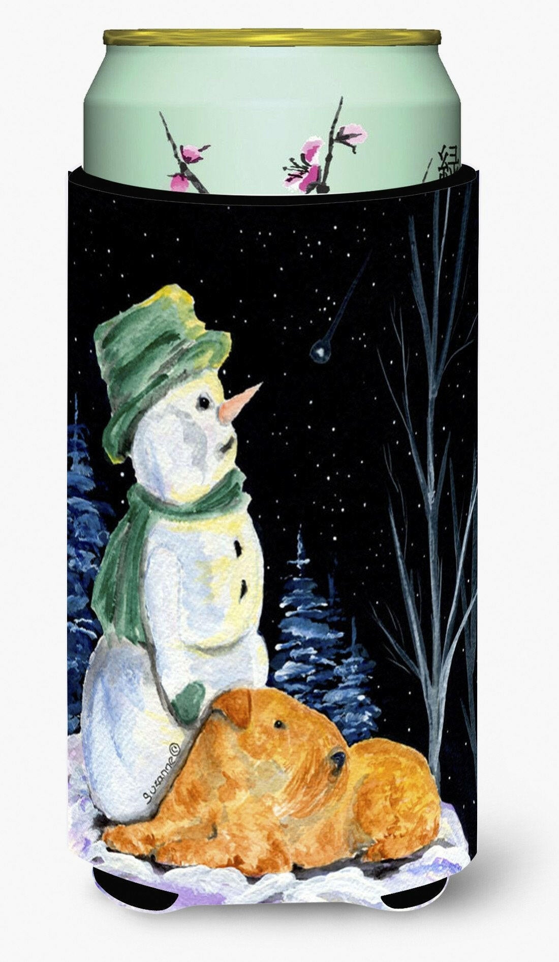 Snowman with Lakeland Terrier  Tall Boy Beverage Insulator Beverage Insulator Hugger by Caroline's Treasures