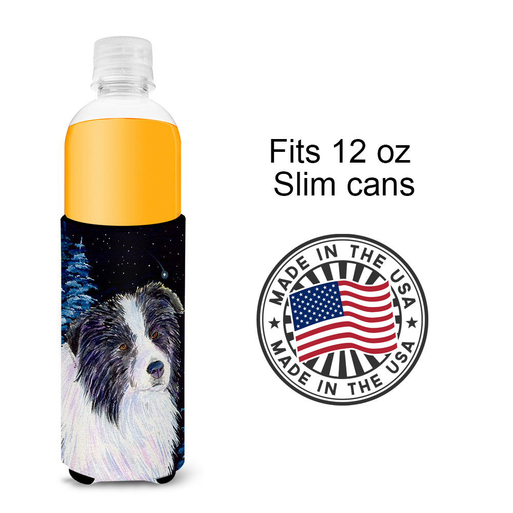 Starry Night Border Collie Ultra Beverage Insulators for slim cans SS8558MUK