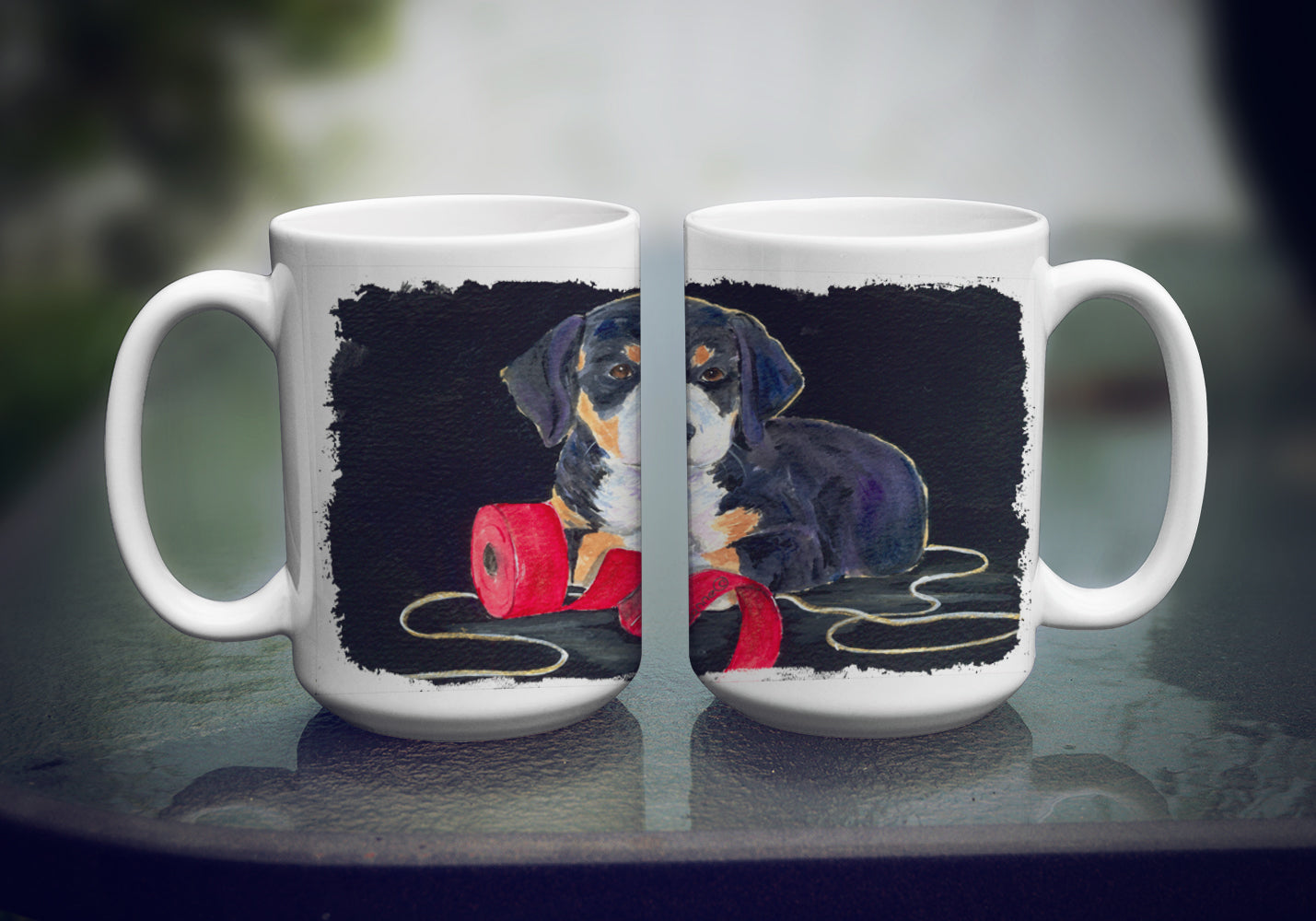 Entlebucher Mountain Dog Dishwasher Safe Microwavable Ceramic Coffee Mug 15 ounce SS8566CM15  the-store.com.