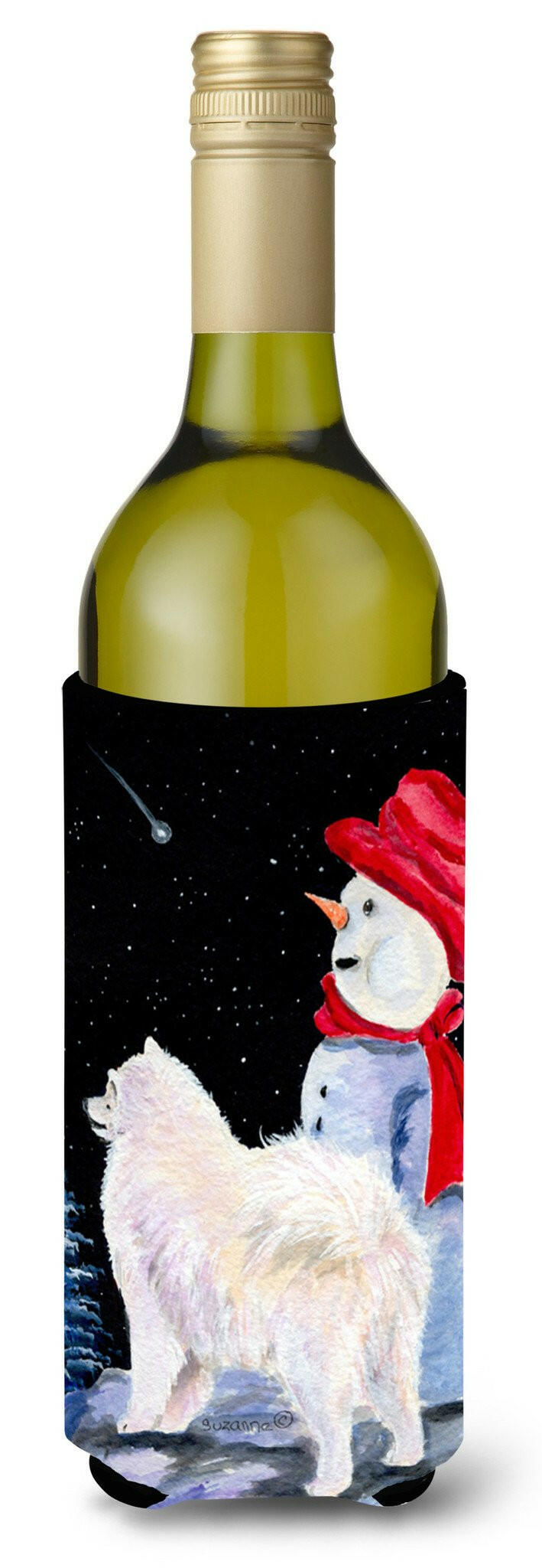 Samoyed Wine Bottle Beverage Insulator Beverage Insulator Hugger SS8572LITERK by Caroline&#39;s Treasures