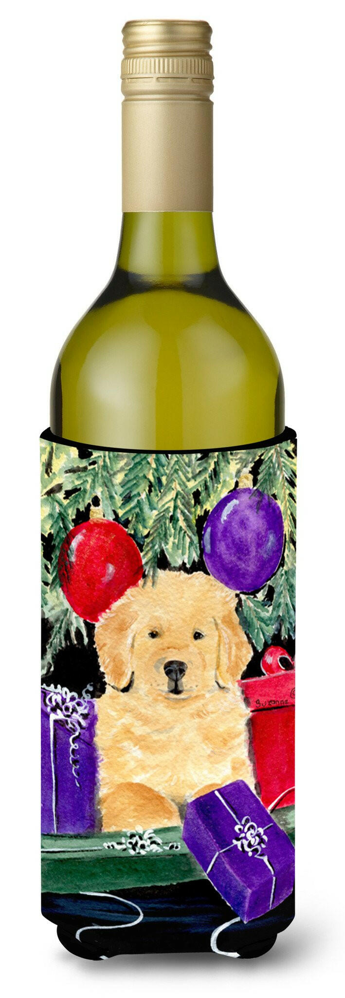 Golden Retriever Wine Bottle Beverage Insulator Beverage Insulator Hugger SS8581LITERK by Caroline&#39;s Treasures