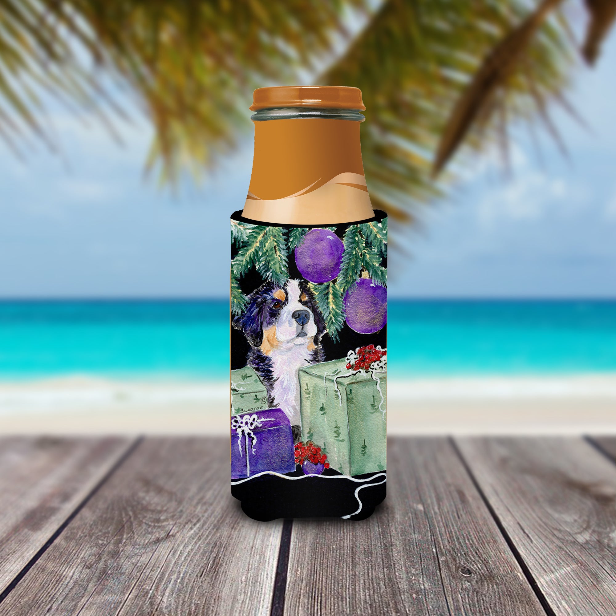 Bernese Mountain Dog Ultra Beverage Insulators for slim cans SS8582MUK.