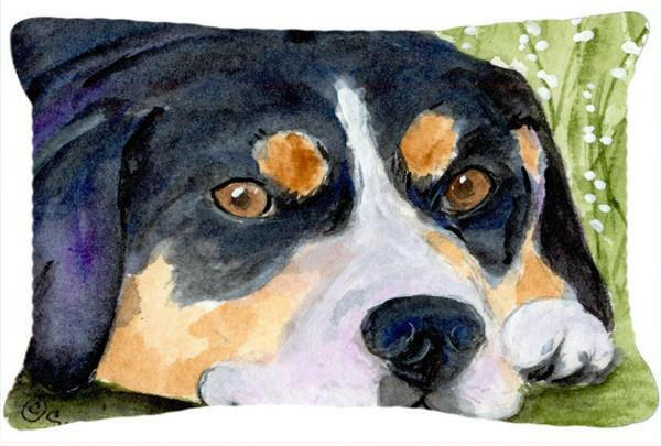 Entlebucher Mountain Dog Decorative   Canvas Fabric Pillow by Caroline&#39;s Treasures