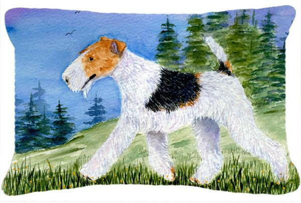Fox Terrier Decorative   Canvas Fabric Pillow by Caroline&#39;s Treasures