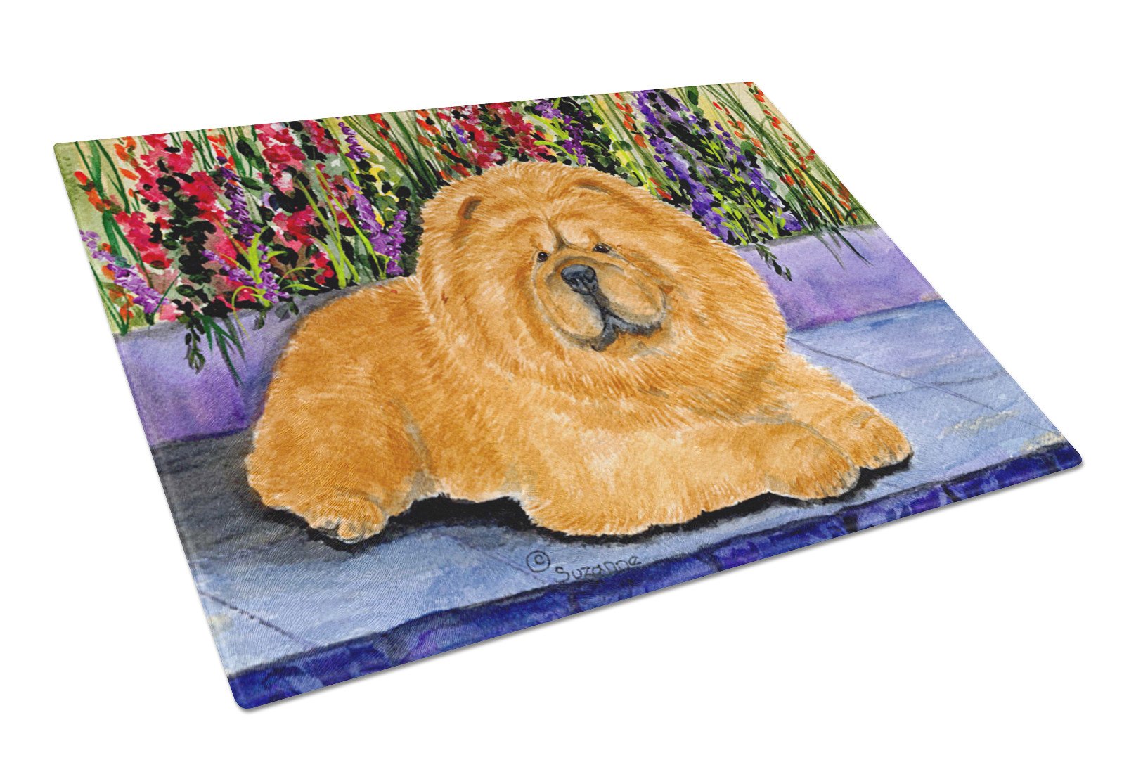 Chow Chow Glass Cutting Board Large by Caroline's Treasures
