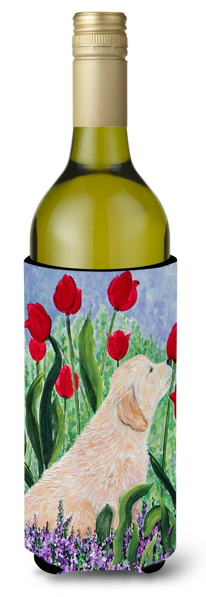 Golden Retriever Wine Bottle Beverage Insulator Beverage Insulator Hugger SS8610LITERK by Caroline&#39;s Treasures