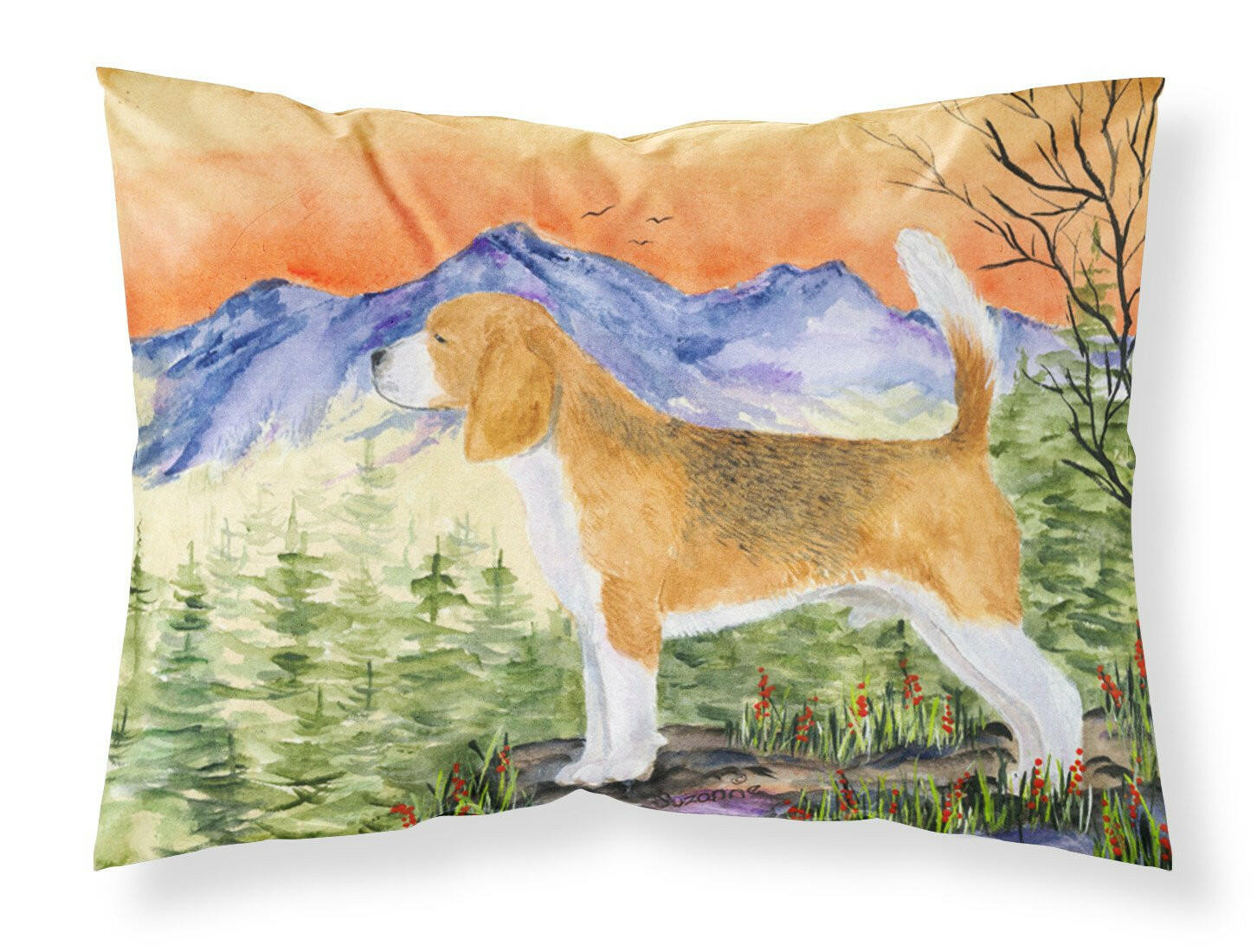 Beagle Moisture wicking Fabric standard pillowcase by Caroline's Treasures
