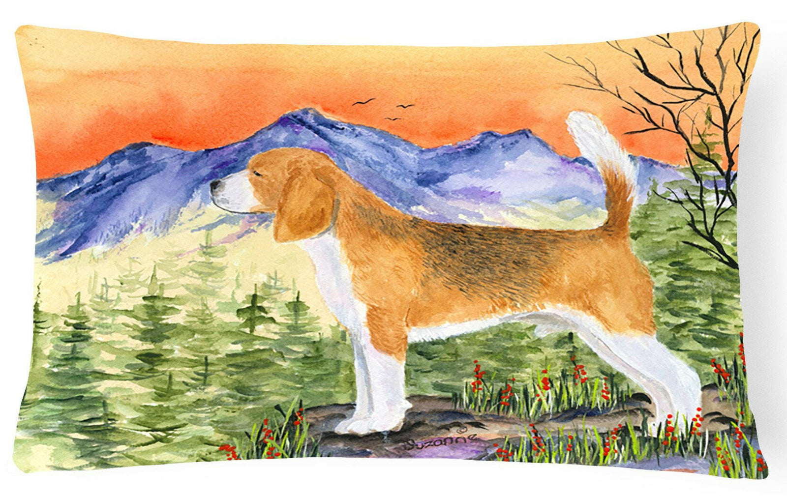 Beagle Decorative   Canvas Fabric Pillow by Caroline's Treasures
