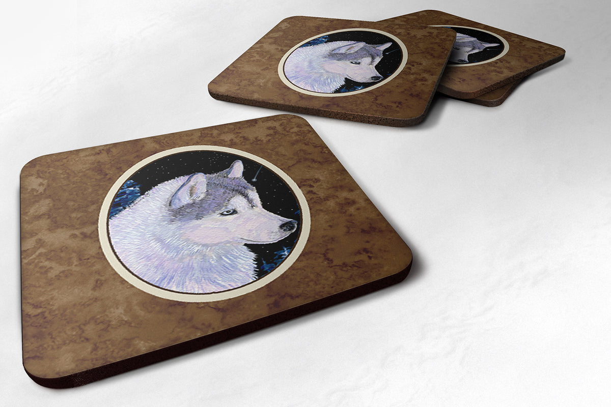 Set of 4 Siberian Husky Foam Coasters - the-store.com