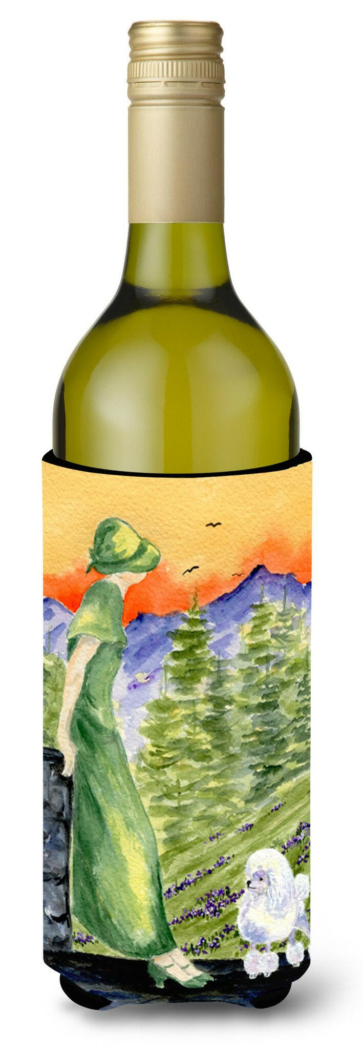 Caroline's Treasures Poodle Wine Bottle Beverage Insulator Beverage Insulator Hugger SS8618LITERK
