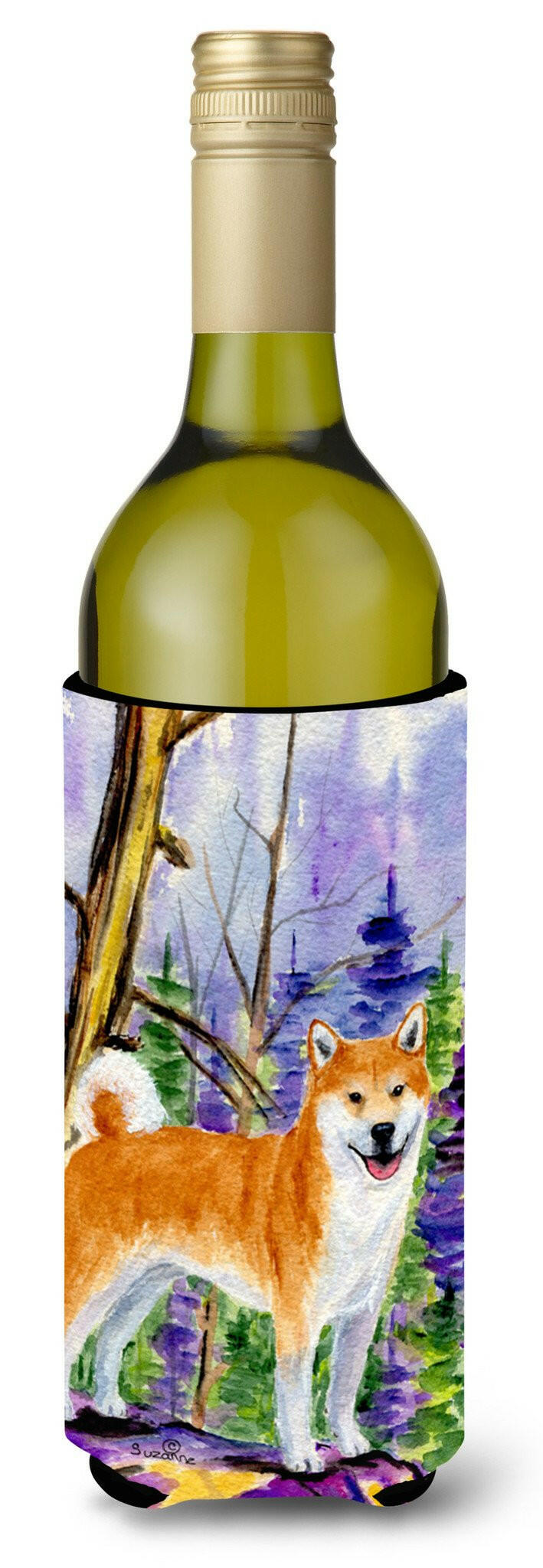 Shiba Inu Wine Bottle Beverage Insulator Beverage Insulator Hugger SS8629LITERK by Caroline&#39;s Treasures