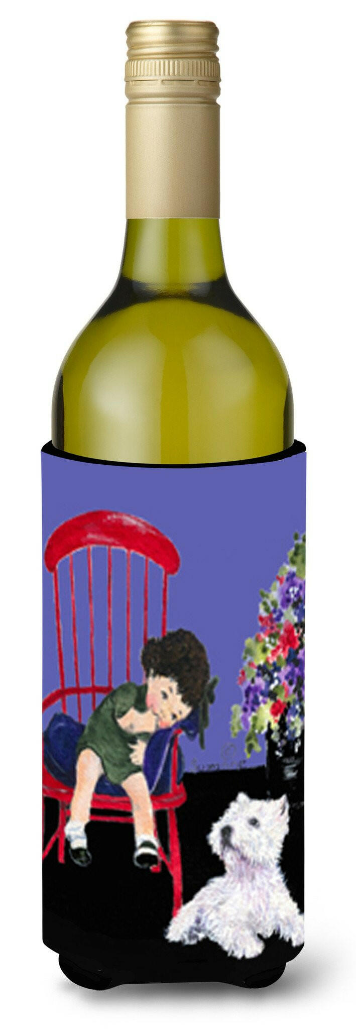 Westie Wine Bottle Beverage Insulator Beverage Insulator Hugger SS8631LITERK by Caroline&#39;s Treasures