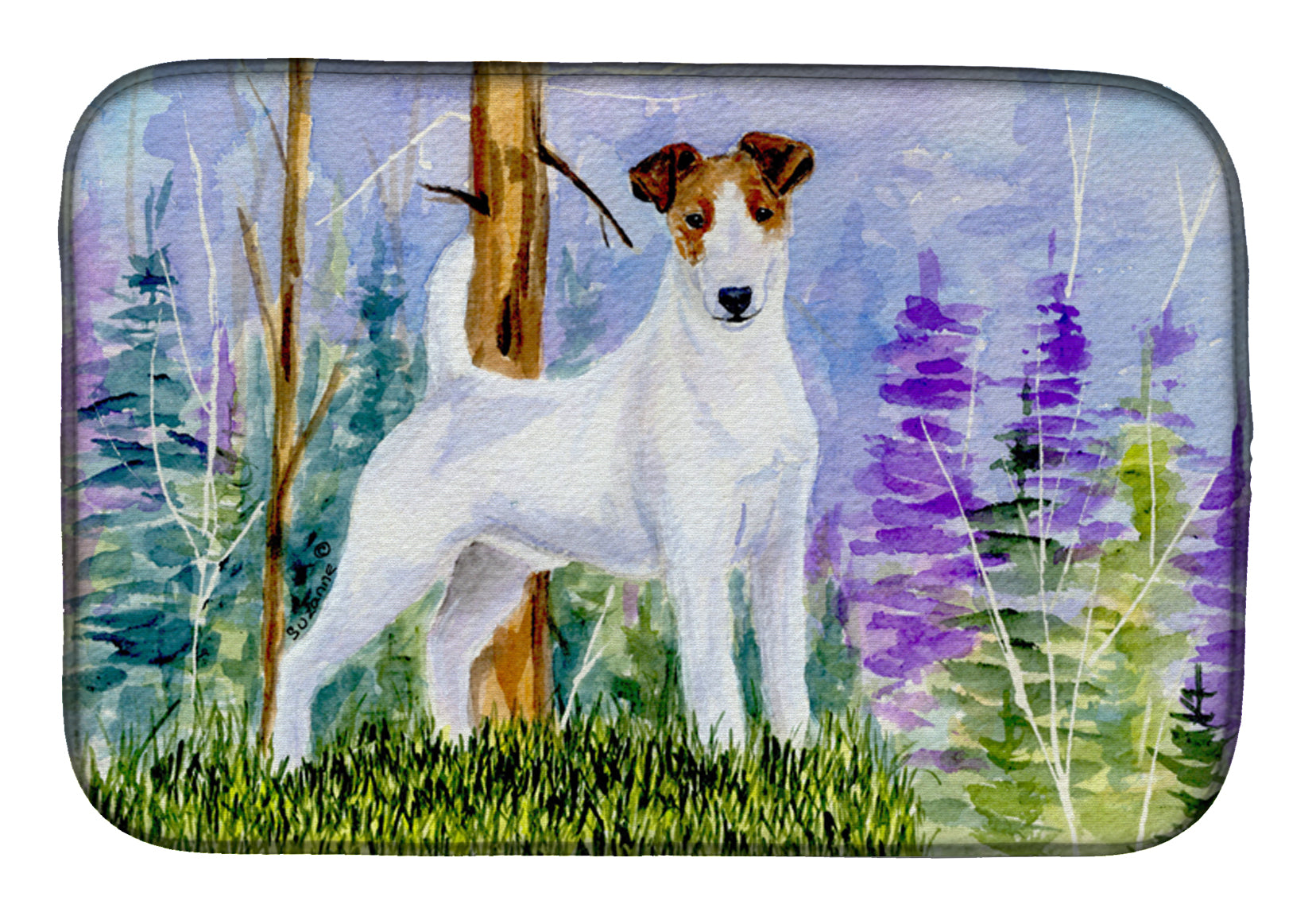 Jack Russell Terrier Dish Drying Mat SS8637DDM  the-store.com.