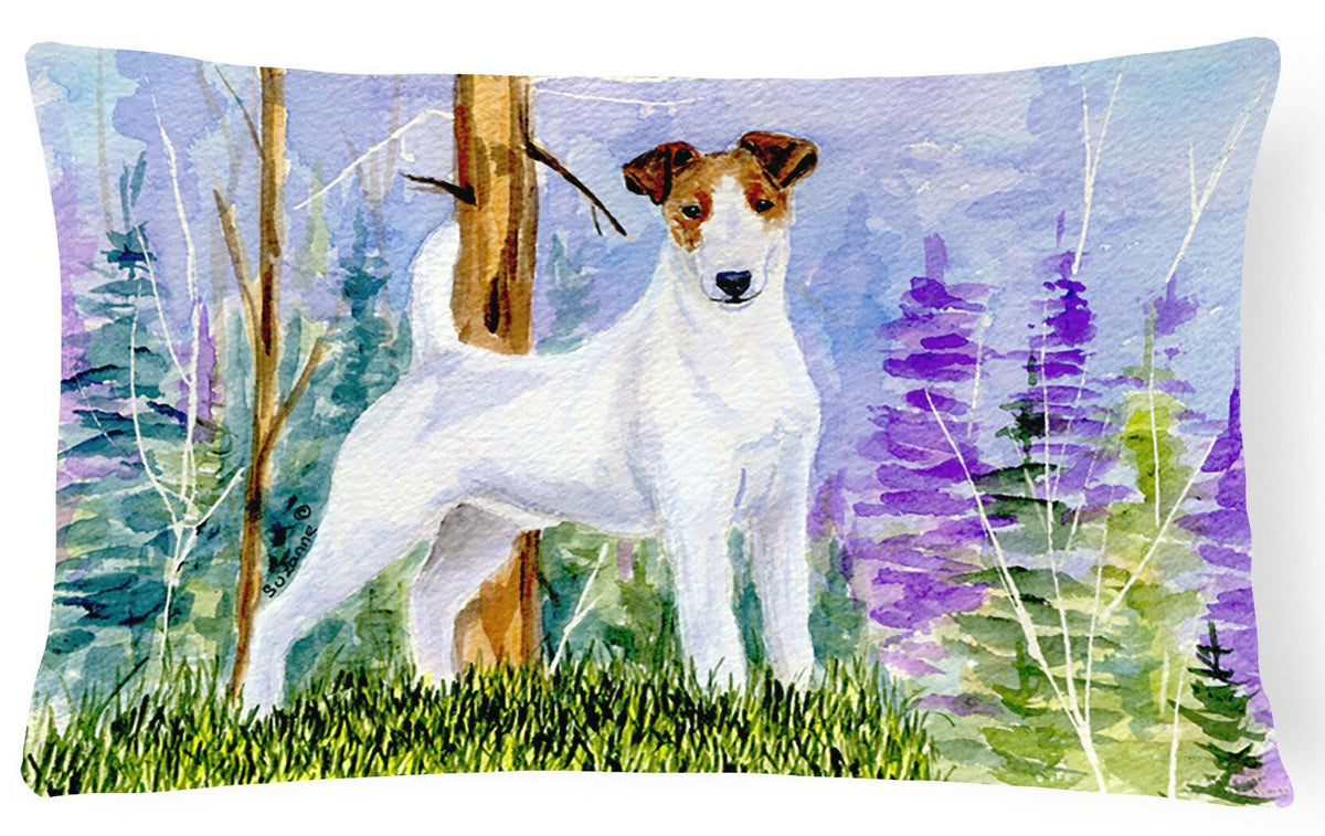 Jack Russell Terrier Decorative   Canvas Fabric Pillow by Caroline&#39;s Treasures