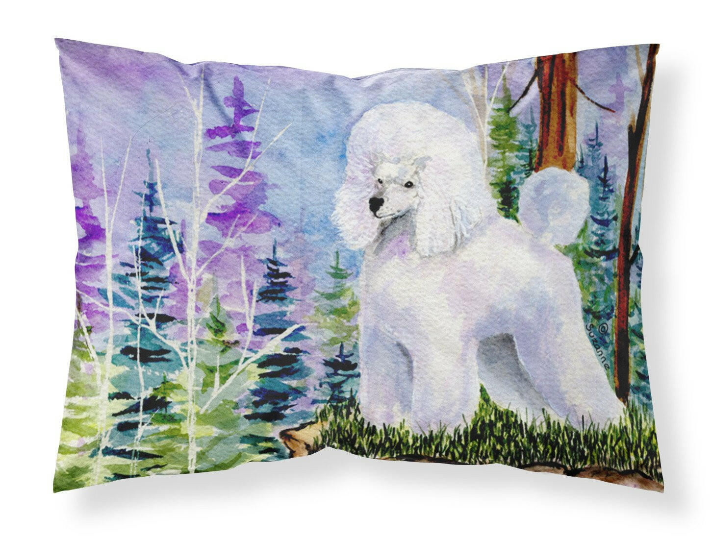 Poodle Moisture wicking Fabric standard pillowcase by Caroline's Treasures