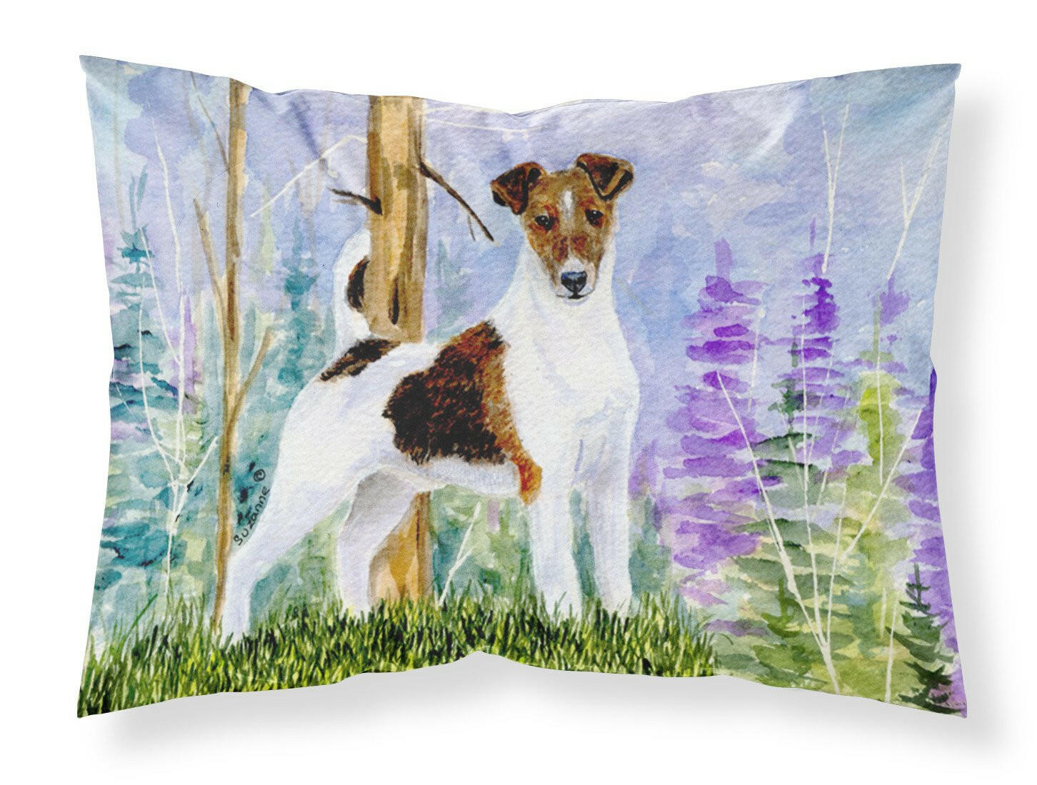 Jack Russell Terrier Moisture wicking Fabric standard pillowcase by Caroline's Treasures