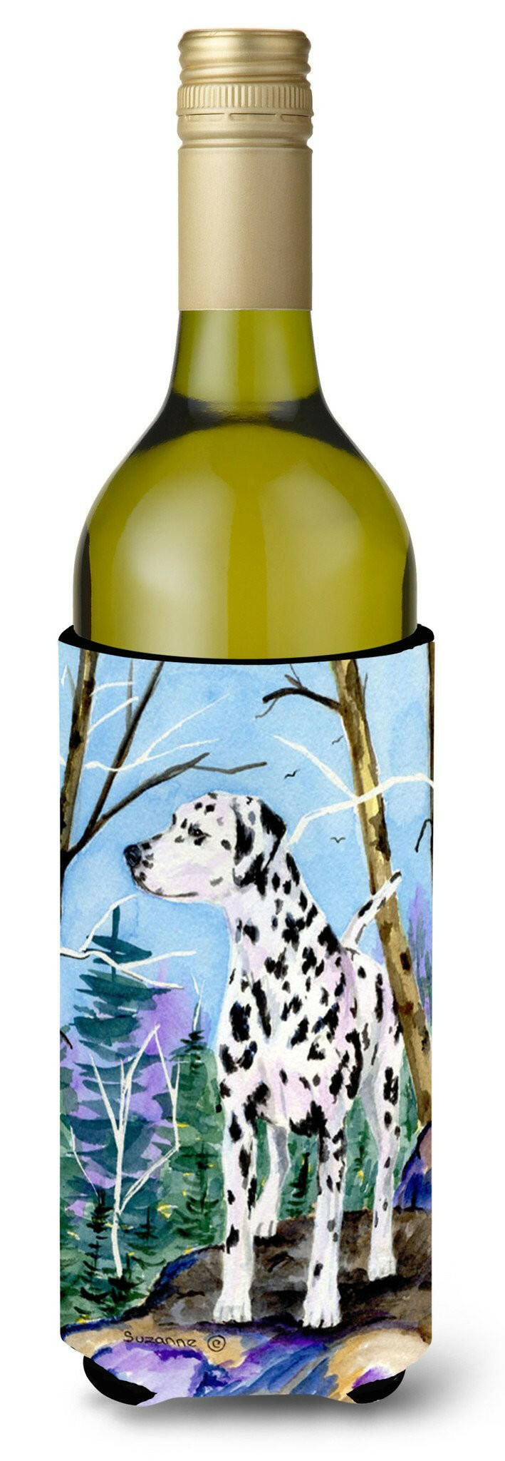 Dalmatian Wine Bottle Beverage Insulator Beverage Insulator Hugger by Caroline&#39;s Treasures