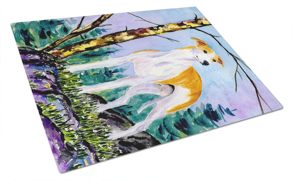 Whippet Glass Cutting Board Large by Caroline&#39;s Treasures