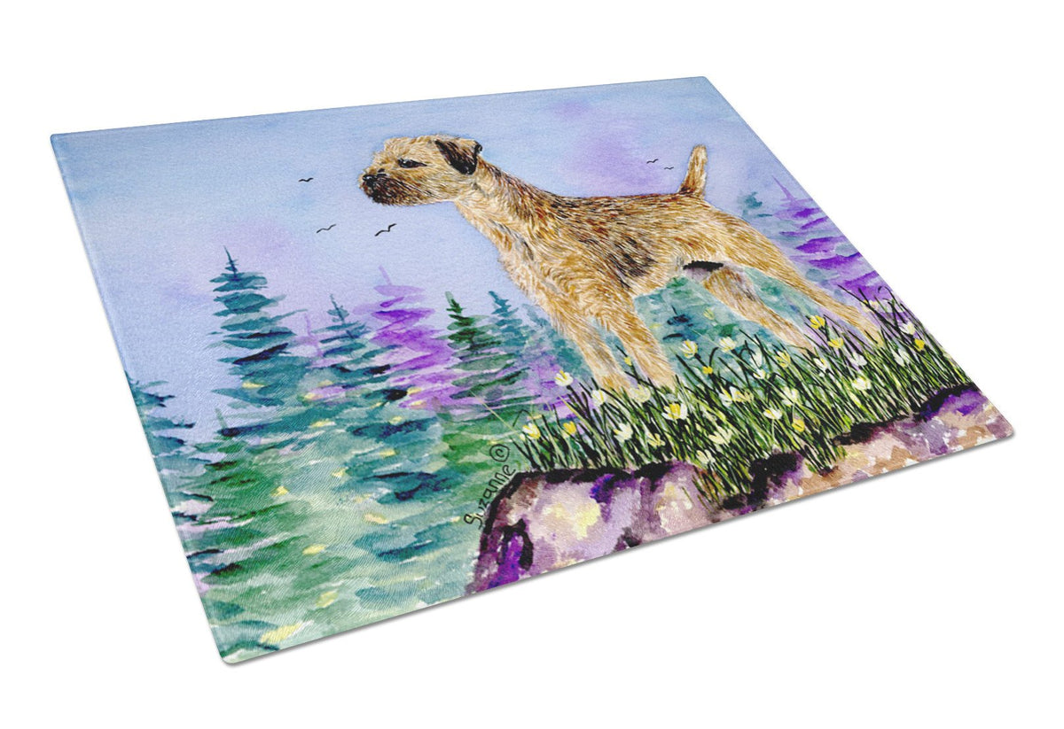 Border Terrier Glass Cutting Board Large by Caroline&#39;s Treasures
