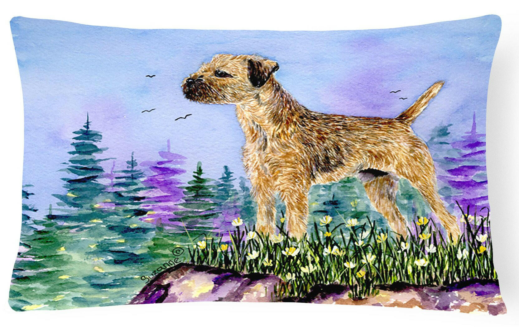 Border Terrier Decorative   Canvas Fabric Pillow by Caroline's Treasures
