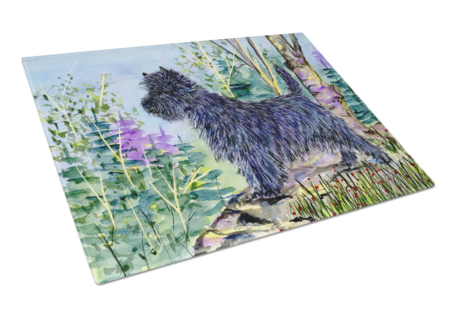 Cairn Terrier Glass Cutting Board Large by Caroline's Treasures