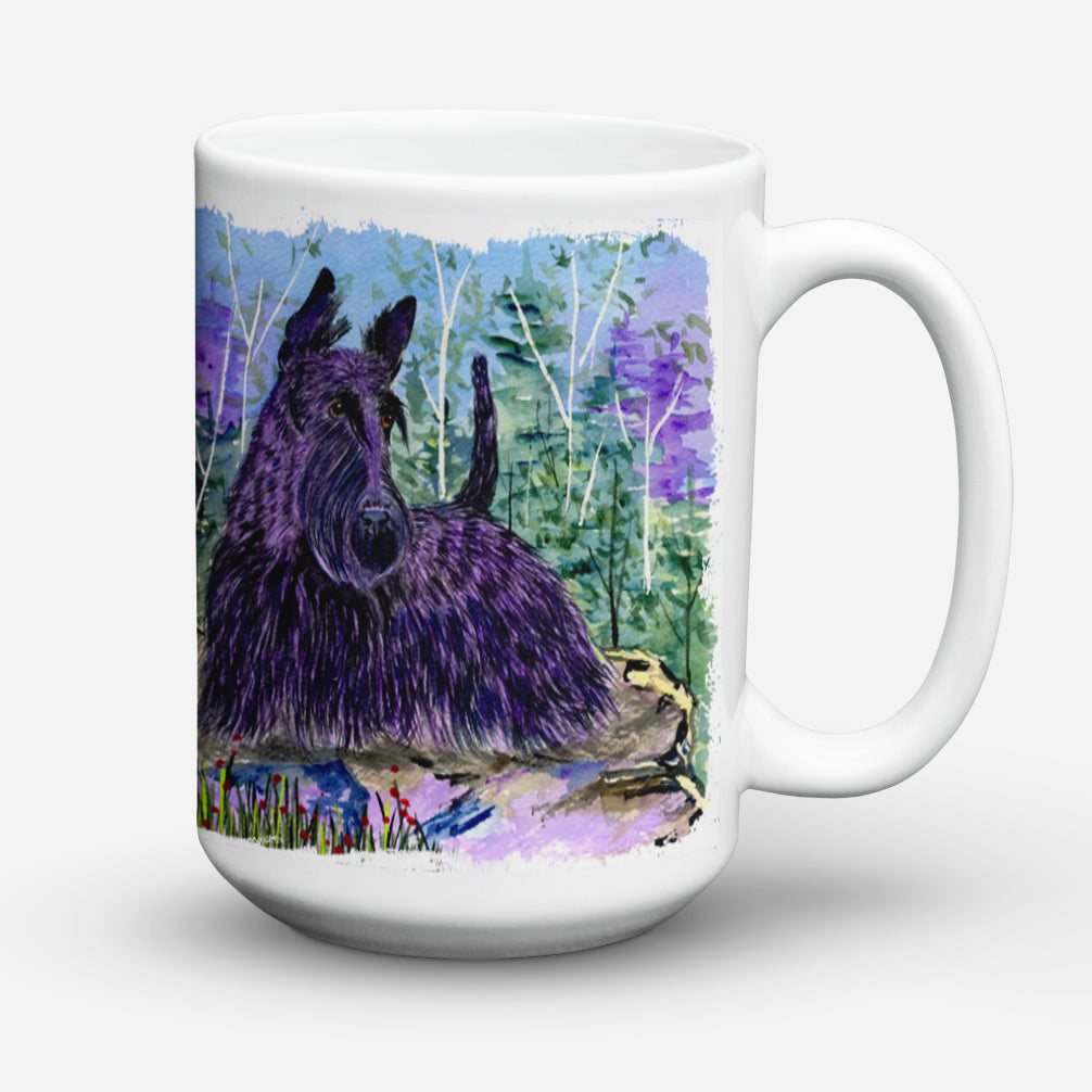 Scottish Terrier Dishwasher Safe Microwavable Ceramic Coffee Mug 15 ounce SS8666CM15  the-store.com.