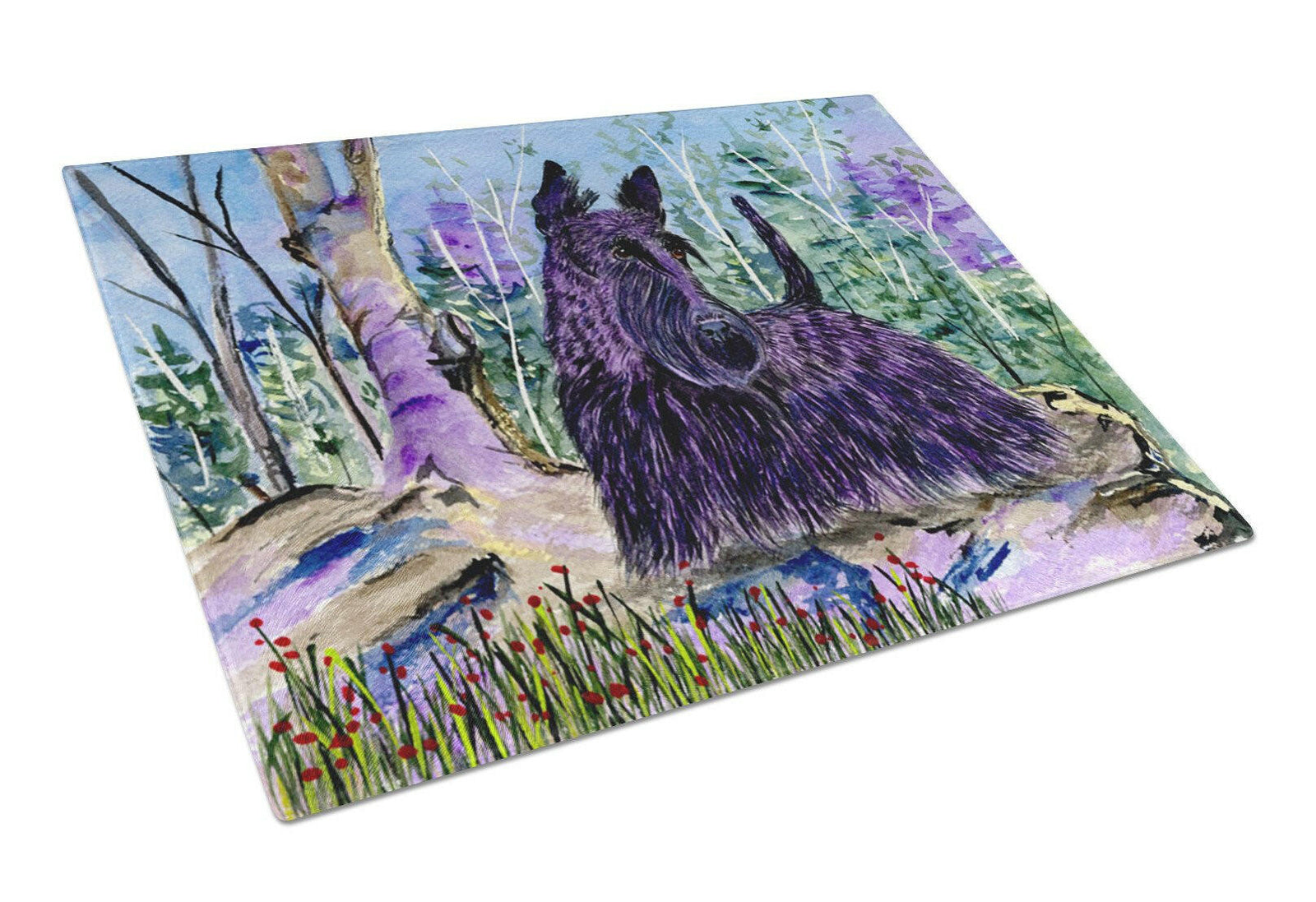 Scottish Terrier Glass Cutting Board Large by Caroline's Treasures
