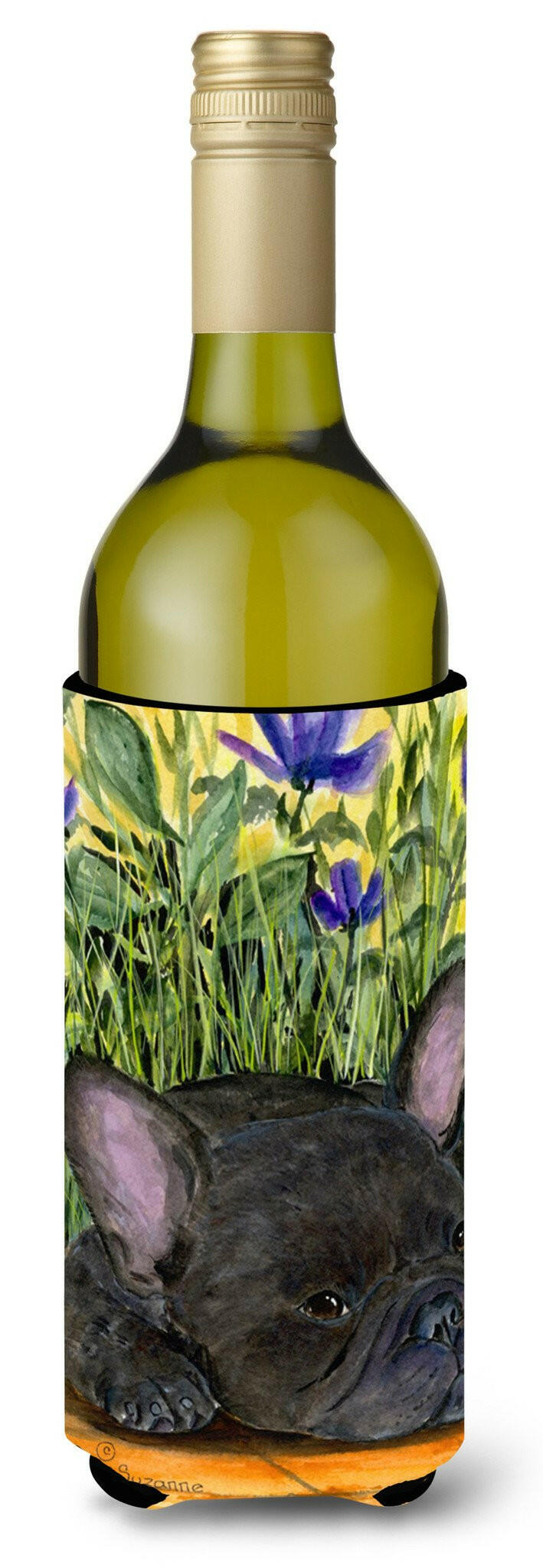 French Bulldog Wine Bottle Beverage Insulator Beverage Insulator Hugger SS8674LITERK by Caroline&#39;s Treasures
