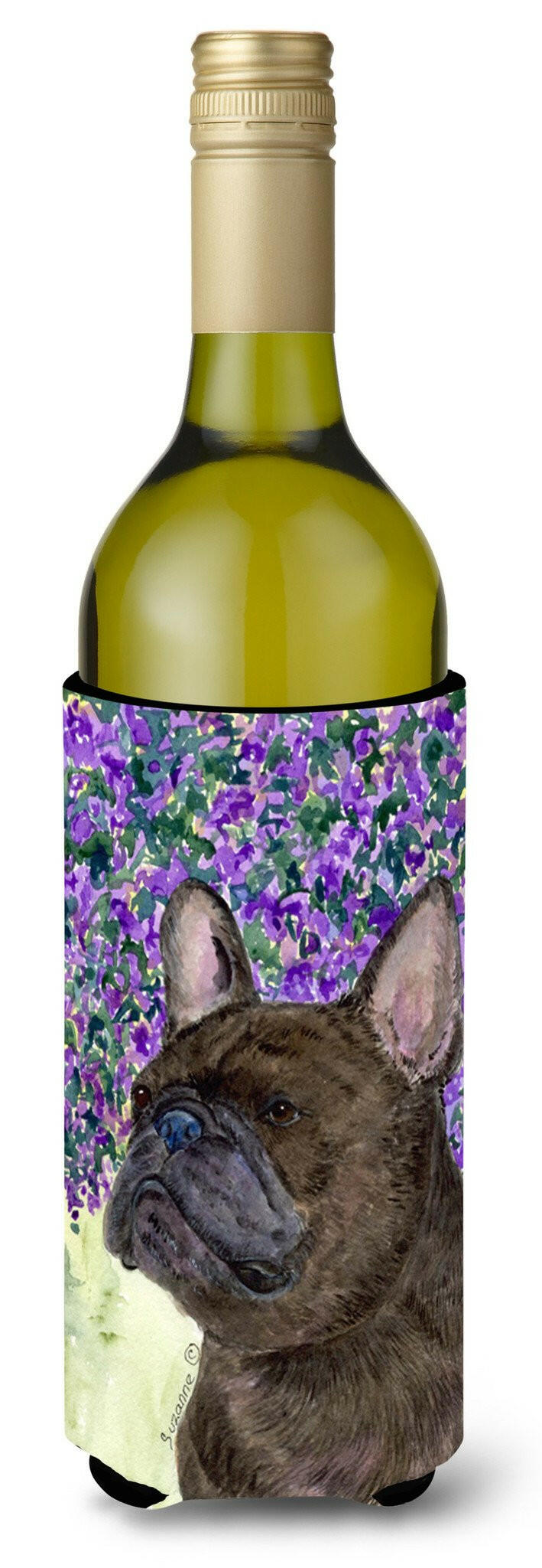 French Bulldog Wine Bottle Beverage Insulator Beverage Insulator Hugger SS8676LITERK by Caroline&#39;s Treasures
