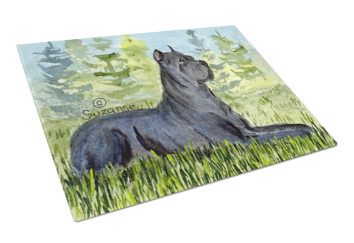 Cane Corso Glass Cutting Board Large by Caroline&#39;s Treasures