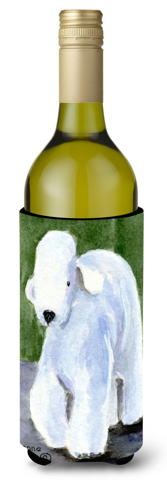 Bedlington Terrier Wine Bottle Beverage Insulator Beverage Insulator Hugger SS8683LITERK by Caroline&#39;s Treasures