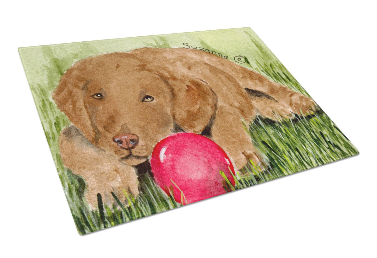 Curly Coated Retriever Glass Cutting Board Large by Caroline&#39;s Treasures