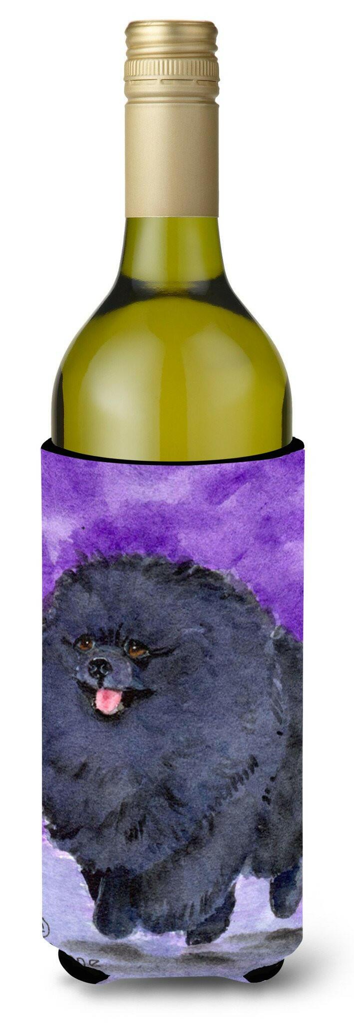 Pomeranian Wine Bottle Beverage Insulator Beverage Insulator Hugger SS8686LITERK by Caroline&#39;s Treasures