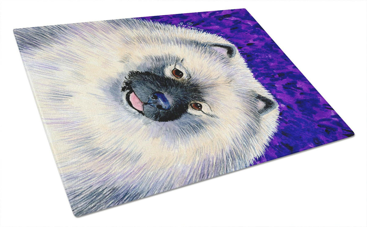 Keeshond Glass Cutting Board Large by Caroline&#39;s Treasures
