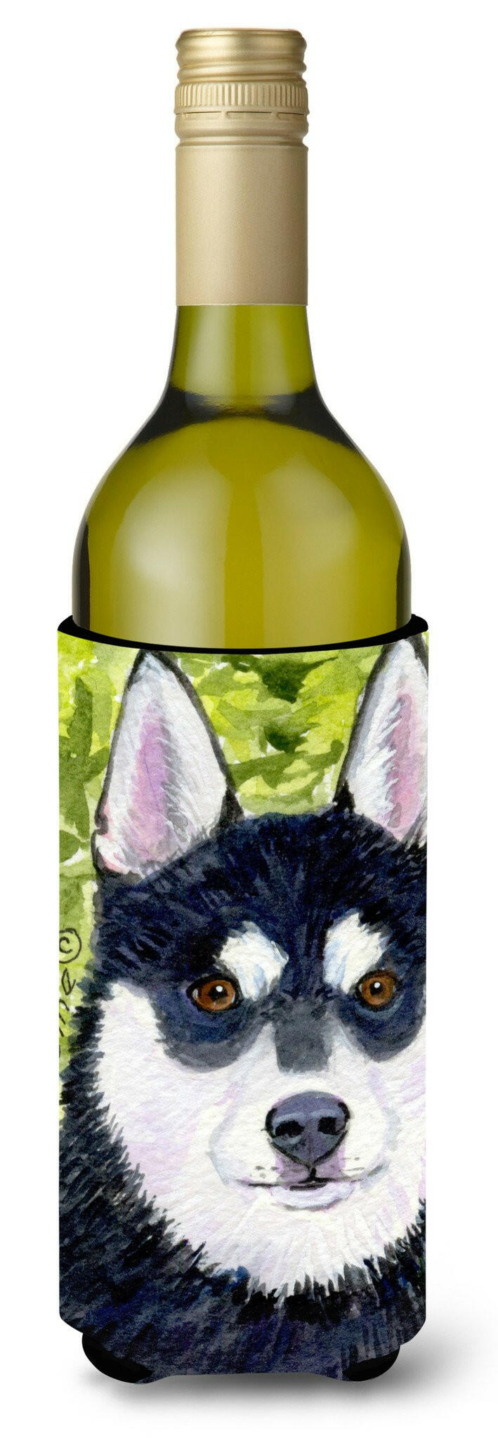 Klee Kai Wine Bottle Beverage Insulator Beverage Insulator Hugger SS8696LITERK by Caroline&#39;s Treasures