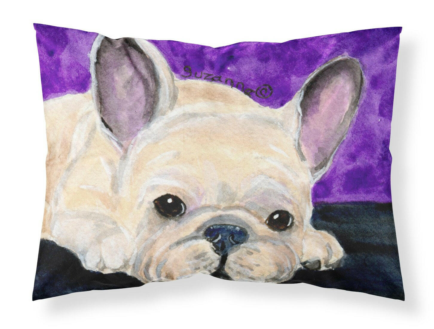 Caroline's Treasures French Bulldog Standard Pillowcases – Artistic Decorative Front, Crisp White Back