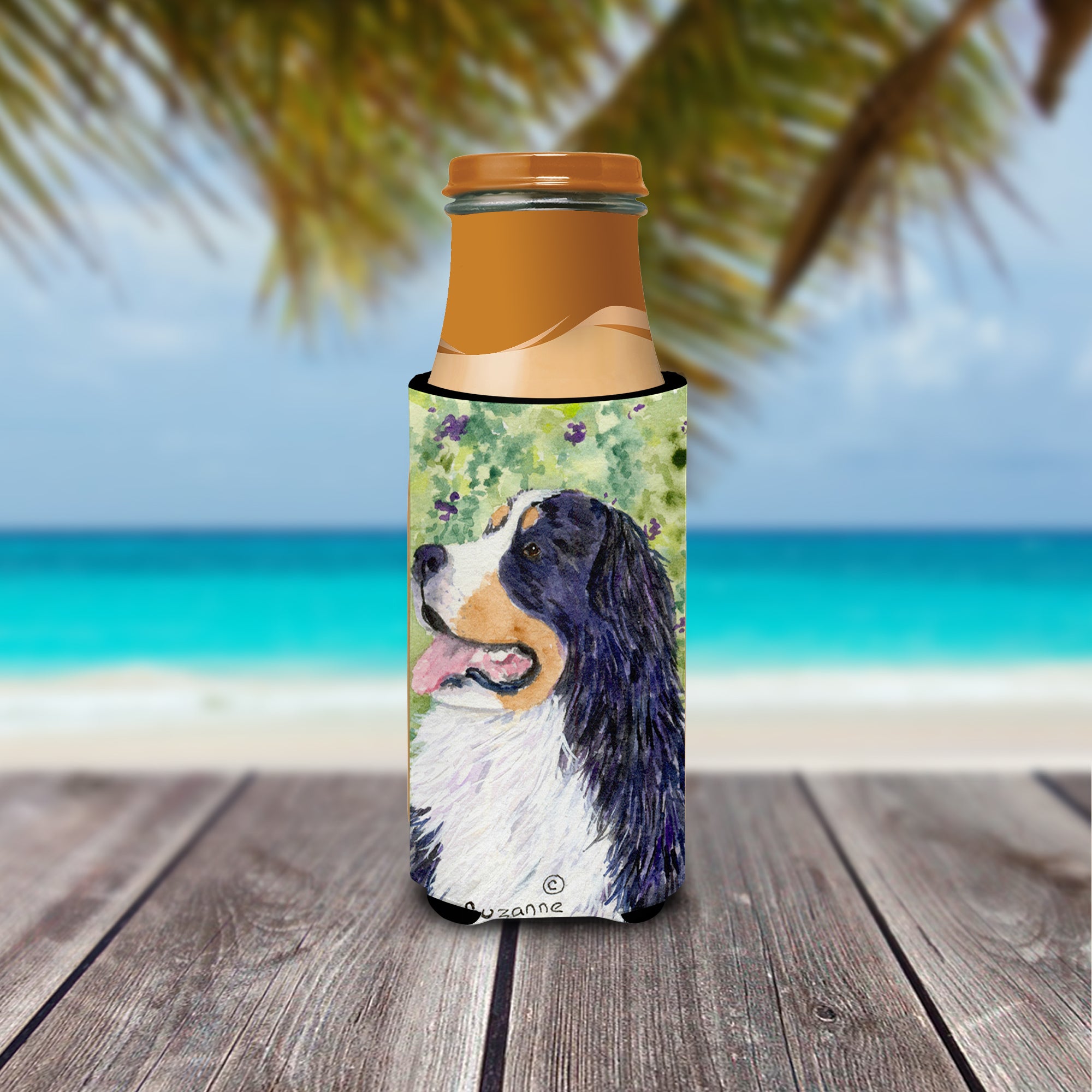 Bernese Mountain Dog Ultra Beverage Insulators for slim cans SS8706MUK.