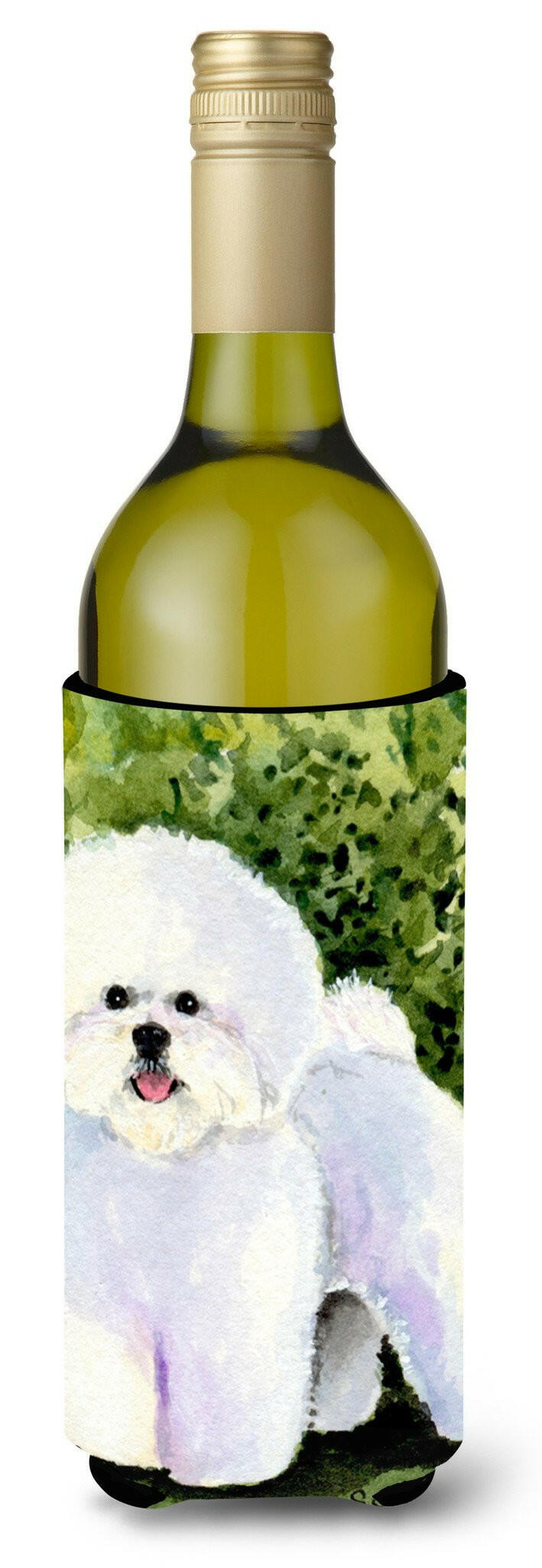 Bichon Frise Wine Bottle Beverage Insulator Beverage Insulator Hugger SS8712LITERK by Caroline&#39;s Treasures