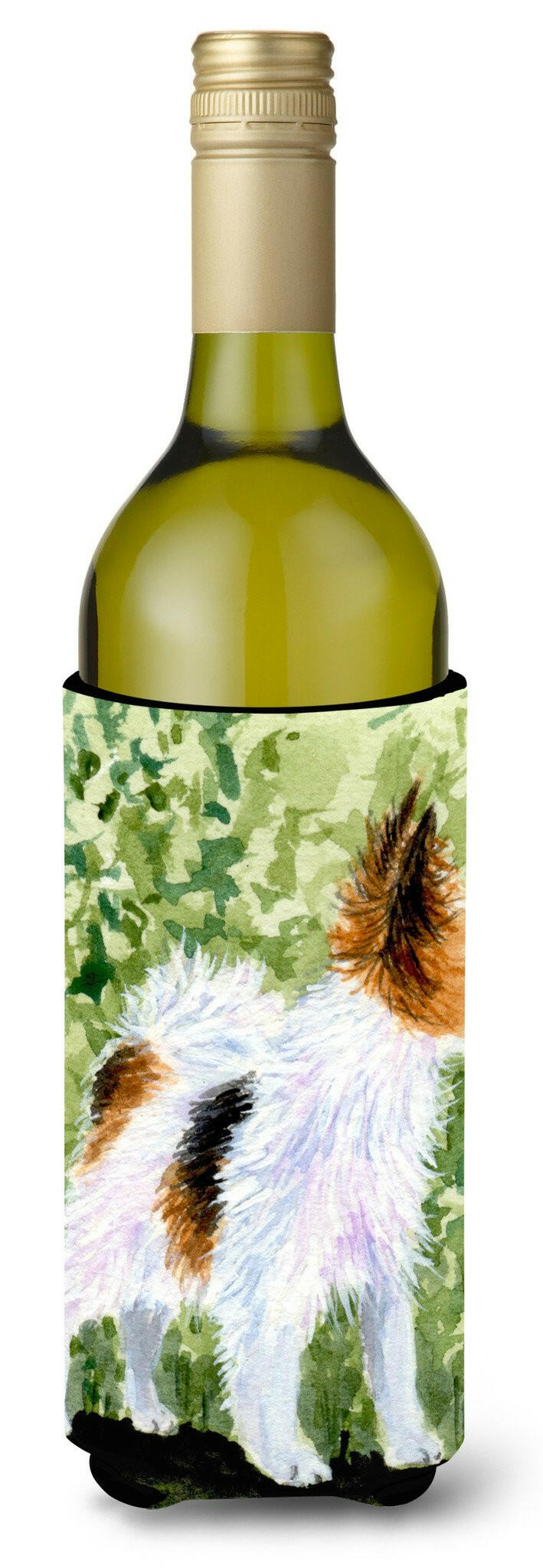 Papillon Wine Bottle Beverage Insulator Beverage Insulator Hugger SS8714LITERK by Caroline&#39;s Treasures