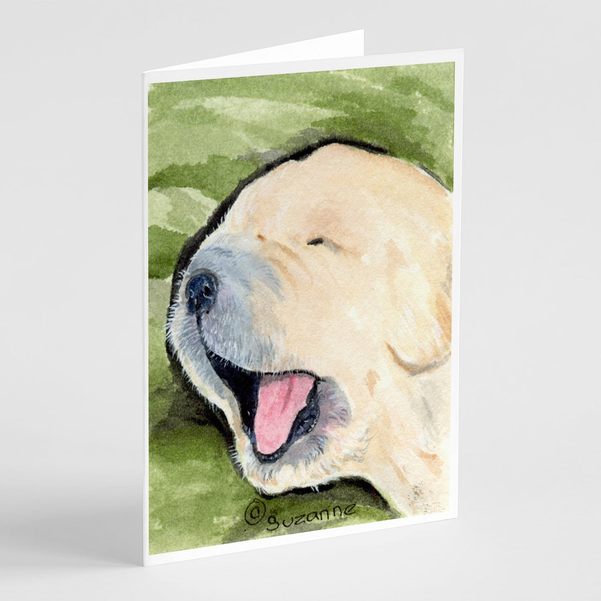 Buy this Golden Retriever Yawn Greeting Cards and Envelopes Pack of 8