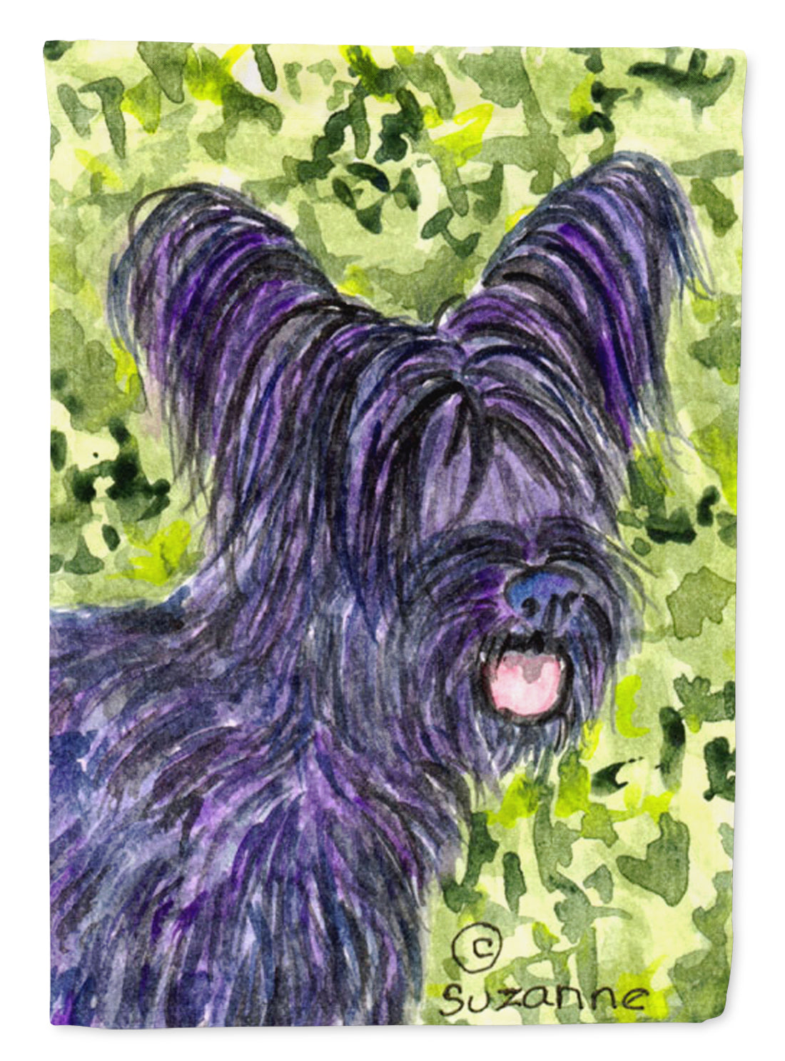 Skye Terrier Flag Canvas House Size  the-store.com.