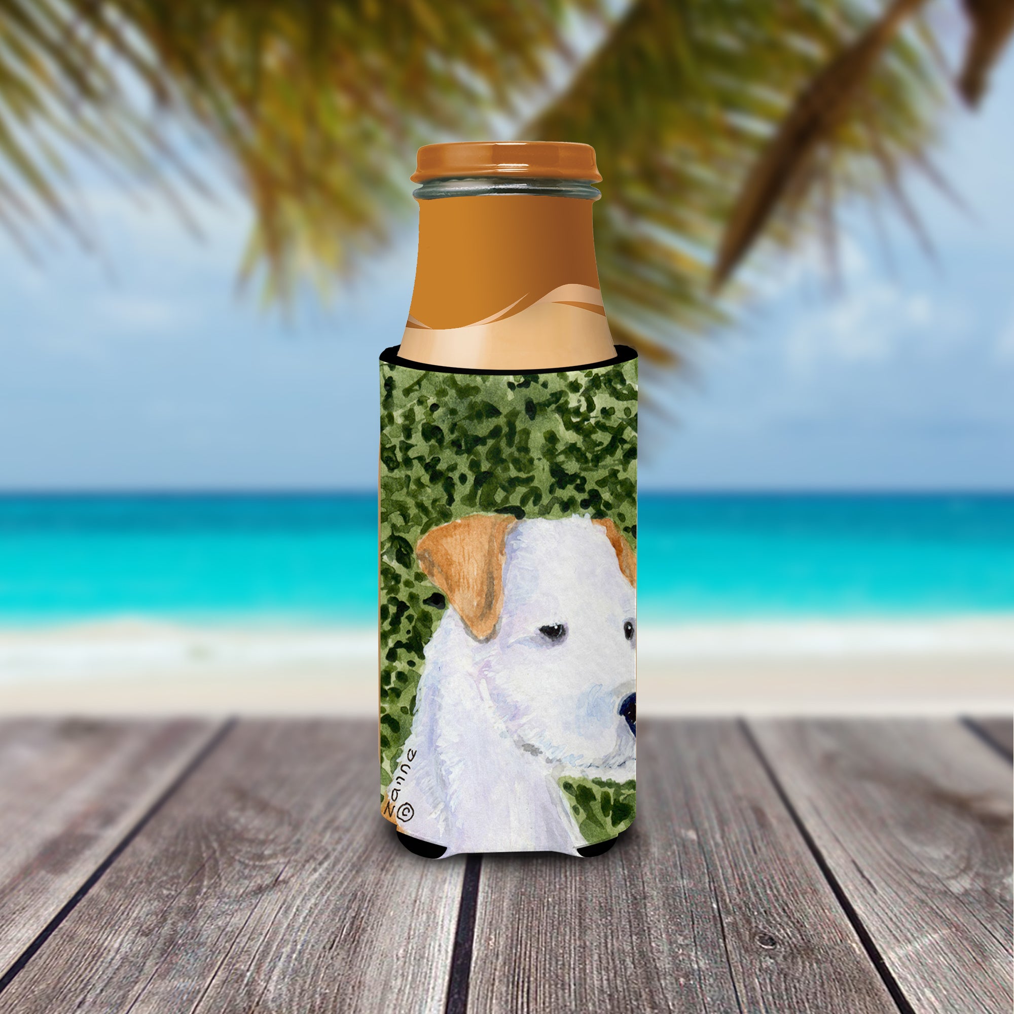 Jack Russell Terrier Ultra Beverage Insulators for slim cans SS8728MUK.