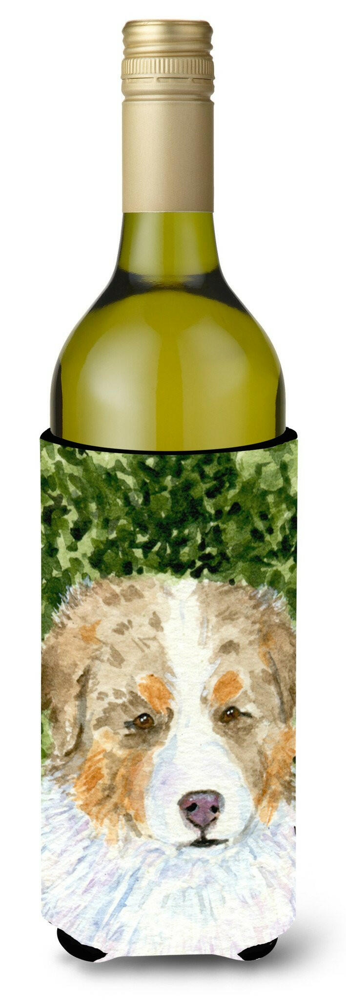 Australian Shepherd Wine Bottle Beverage Insulator Beverage Insulator Hugger SS8732LITERK by Caroline's Treasures