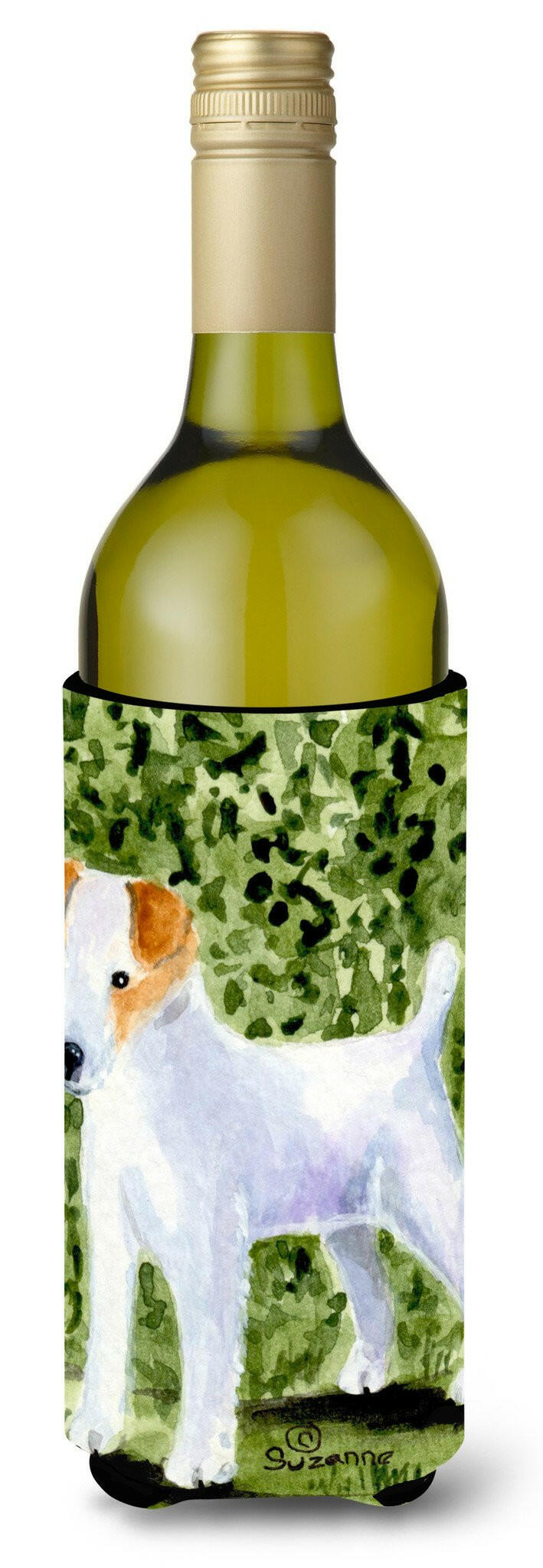 Jack Russell Terrier Wine Bottle Beverage Insulator Beverage Insulator Hugger SS8734LITERK by Caroline&#39;s Treasures