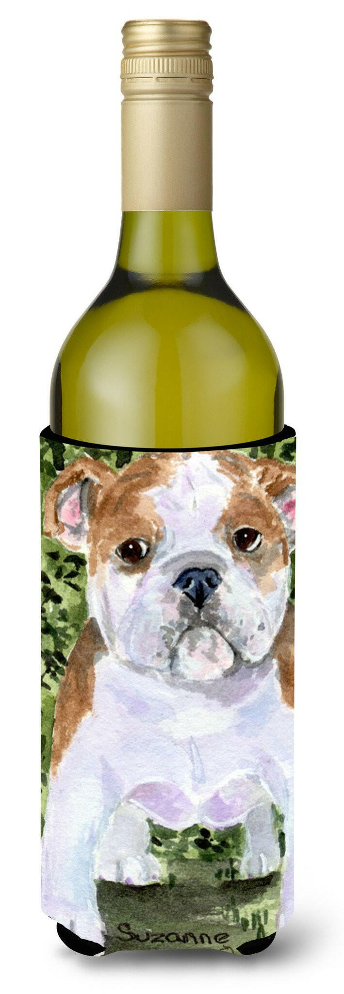 English Bulldog Wine Bottle Beverage Insulator Beverage Insulator Hugger SS8735LITERK by Caroline&#39;s Treasures