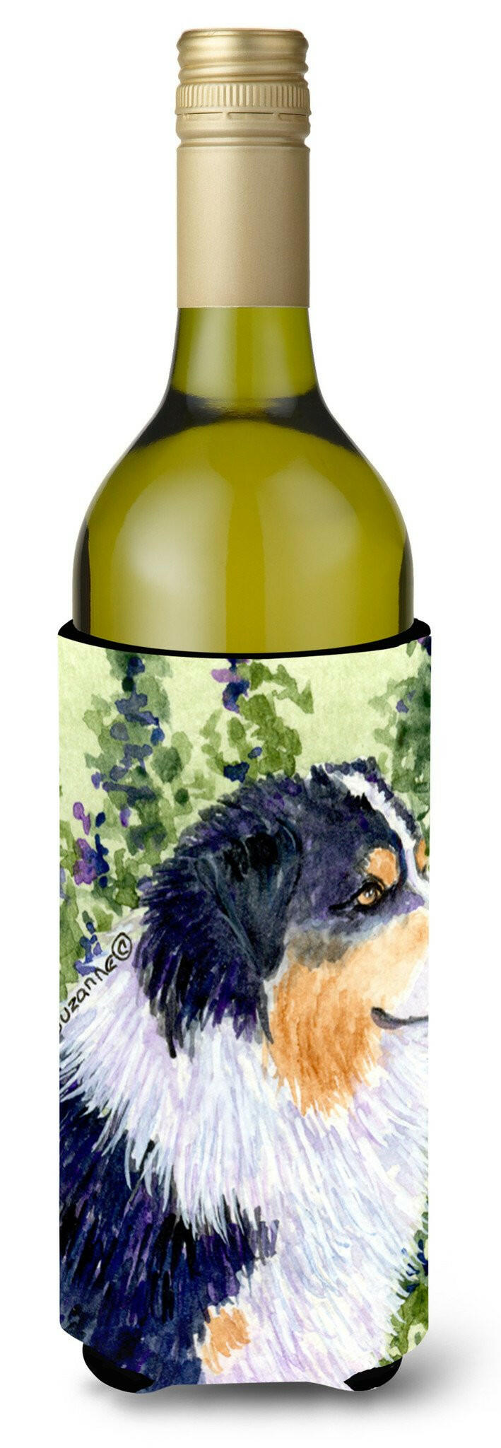 Australian Shepherd Wine Bottle Beverage Insulator Beverage Insulator Hugger SS8737LITERK by Caroline&#39;s Treasures